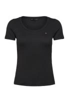 Tjw Reg Soft Rib Essential Ss Tops T-shirts & Tops Short-sleeved Black...
