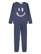 Lue Pyjamas Sett Navy Molo