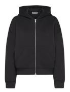 Over D Scuba Zip-Hoodie Tops Sweat-shirts & Hoodies Hoodies Black Week...