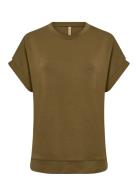 Sc-Banu Tops T-shirts & Tops Short-sleeved Brown Soyaconcept