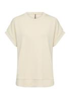Sc-Banu Tops T-shirts & Tops Short-sleeved Cream Soyaconcept