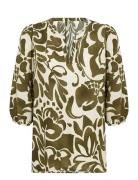 Sc-Senta Tops Blouses Long-sleeved Khaki Green Soyaconcept