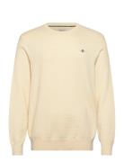 Textured Cotton C-Neck Tops Sweat-shirts & Hoodies Sweat-shirts Yellow...