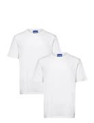 Blue2_Naolo Tops T-shirts Short-sleeved White HUGO BLUE