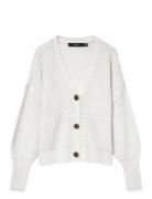 Vmlea Ls V-Neck Cuff Cardigan Noos Tops Knitwear Cardigans White Vero ...