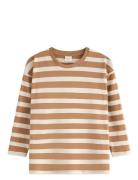 Top Ls Essentials Stripe Tops T-shirts Long-sleeved T-shirts Beige Lin...