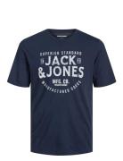 Jjjeans Tee Ss O-Neck Ln Tops T-shirts Short-sleeved Navy Jack & J S