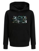Jjgeplas Sweat Hood Jnr Tops Sweat-shirts & Hoodies Hoodies Black Jack...