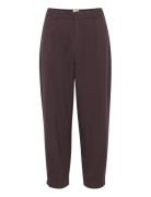 Kamerle Pants Cropped Bottoms Trousers Suitpants Burgundy Kaffe