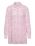 Runsas Piirto Unikko Tops Shirts Long-sleeved Pink Marimekko