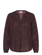 Kabeathe Blouse Tops Blouses Long-sleeved Brown Kaffe
