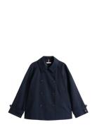 Cotton Reg Short Trench Coat Trench Coat Kåpe Navy Tommy Hilfiger