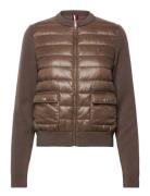 Ul Padded Reg Knit Mix Jacket Fôret Jakke Brown Tommy Hilfiger