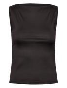 Boatneck Sleeveless Top Tops T-shirts & Tops Sleeveless Black Weekday