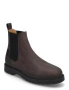 Slhtim Leather Chelsea Boot Støvletter Chelsea Boot Brown Selected