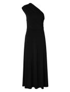 Slfabbie -Shoulder Maxi Dress D2 Maxikjole Festkjole Black Selected