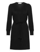 Slfanita Agnethe Ls Short Dress Kort Kjole Black Selected