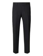 Slhslim-Oasis Linen Trs Noos Bottoms Trousers Formal Black Selected