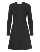 Slfmaxine Ls Short Dress Kort Kjole Black Selected