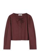 Birch - Cotton Chintz Tops Shirts Long-sleeved Brown Day Birger Et Mik...