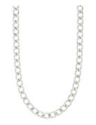 Charm Curb Necklace Silver-Plated Accessories Jewellery Necklaces Chai...