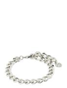 Charm Curb Chain Bracelet Silver-Plated Accessories Jewellery Bracelet...
