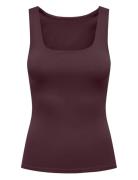 Onlea S/L 2-Ways Fit Top Jrs Noos Tops T-shirts & Tops Sleeveless Burg...