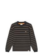 Cotton Jersey Stripe Carlito Tee Ls Tops T-shirts Long-sleeved T-shirt...