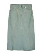 Luke Denim Stelly Skirt Knelang Kjole Blue Mads Nørgaard