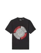 Cotton Jersey Spiral Frode Tee Tops T-shirts Short-sleeved Black Mads ...