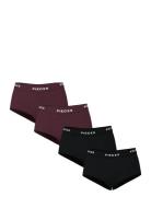 Pclogo Lady 4 Pack Solid Noos Bc Hipstertruse Undertøy Black Pieces