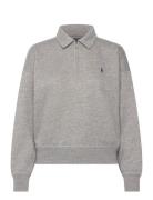 Fleece Quarter-Zip Tops Sweat-shirts & Hoodies Sweat-shirts Grey Polo ...