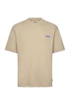 Wbbaine Space Tee Tops T-shirts Short-sleeved Beige Woodbird
