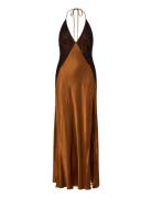 Estrella Halter Maxi Dress Maxikjole Festkjole Brown Bardot