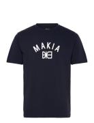 Port T-Shirt Tops T-shirts Short-sleeved Black Makia