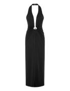 Alma Plunging Midi Dress Maxikjole Festkjole Black Bardot