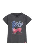 T-Shirt Cherry Tops T-shirts Short-sleeved Black Indian Blue Jeans