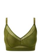 Mesh Support Bra Lingerie Bras & Tops Soft Bras Bralette Green Underst...