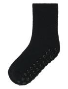 Nmmwaksi Wo/Bl Terry Sock W/Non Skid Sokker Strømper Black Name It