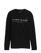 Printed Longsleeve Tops T-shirts Long-sleeved Black Tom Tailor