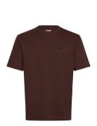 Sign Off Tee Tops T-shirts Short-sleeved Brown Wrangler