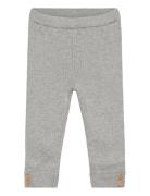 Stripes Knitted Leggings Bottoms Leggings Grey Mango
