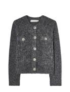 Julee Cardigan Tops Knitwear Cardigans Grey Ida Sjöstedt