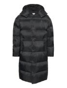 Ls Long Length Hooded Nylon Puff Fôret Jakke Black Calvin Klein Jeans