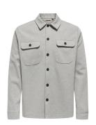Onsnewkodyl Overshirt Sweat Tops Overshirts Grey ONLY & SONS