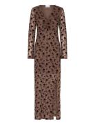 Kameyella Dress Maxikjole Festkjole Brown Noella