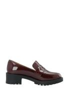 Biapearl Simple Penny Loafer Patent Aquarius Mokasiner Lave Sko Burgun...