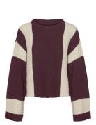 Vmgigi Ls O-Neck Pullover Lcs Rep Tops Knitwear Jumpers Red Vero Moda