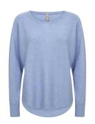 Sc-Dollie Tops Knitwear Jumpers Blue Soyaconcept