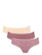 Sloggi Go Crush Hipster C3P Hipstertruse Undertøy Pink Sloggi